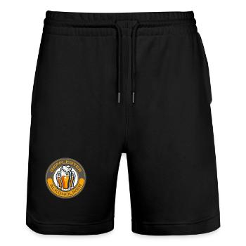 Gepflegter Alkoholiker - Stanley/Stella Unisex Bio Joggingshorts Trainer  - Schwarz - Vorne - Nik (191cm) & Marisol (170cm)