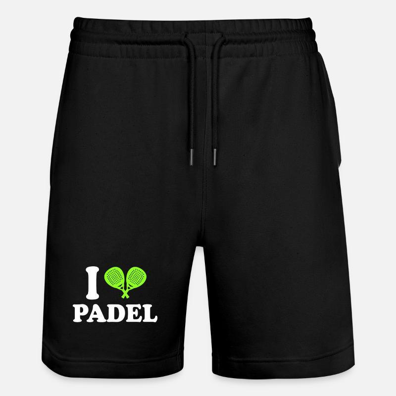 I Love Padel - Short de jogging bio TRAINER Stanley/Stella unisexe - noir