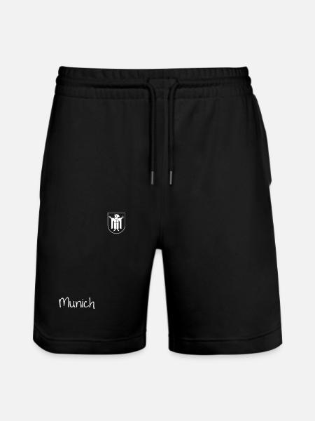 Munich München Wappen - Stanley/Stella Unisex Bio Joggingshorts Trainer - Schwarz