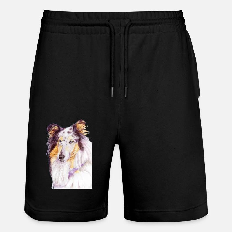 Collie bluemerle - Short de jogging bio TRAINER Stanley/Stella unisexe - noir