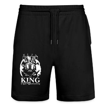CHOW CHOW King Dog Disant Chiens Disant Wilsigns - Short de jogging bio TRAINER Stanley/Stella unisexe - noir - Devant - Nik (191cm) & Marisol (170cm)