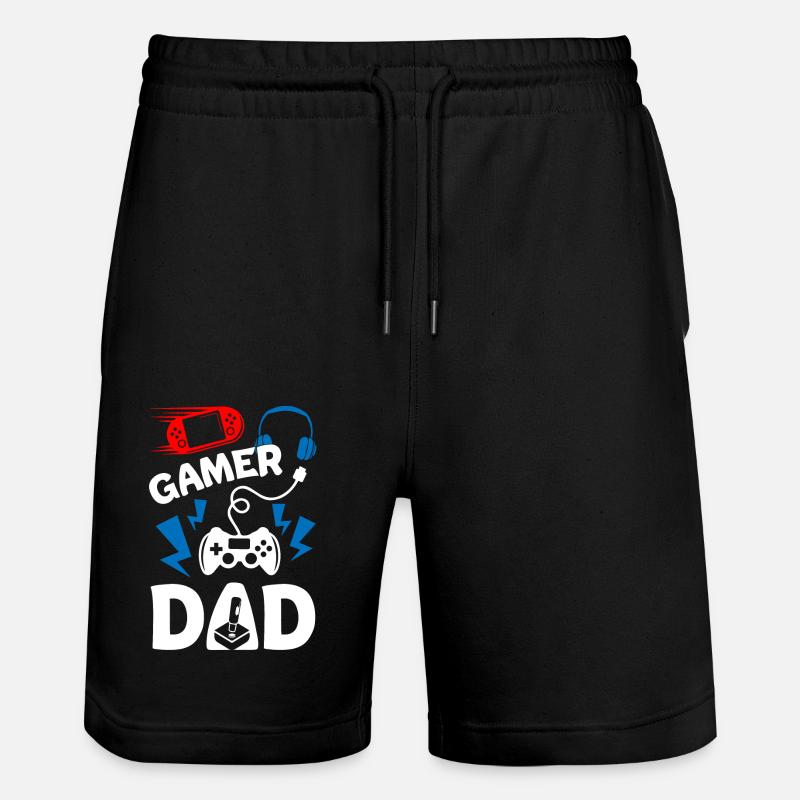 Gamer Dad - Stanley/Stella Unisex Bio Joggingshorts Trainer  - Schwarz