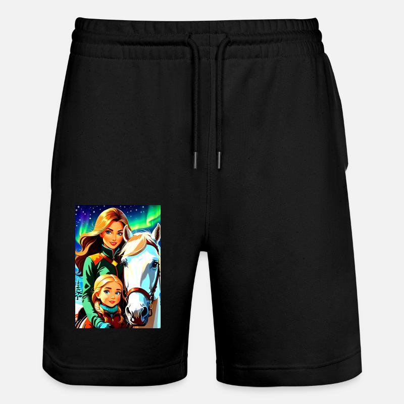 personalisiertes Design-Muttergeschenk - Stanley/Stella Unisex Bio Joggingshorts Trainer  - Schwarz