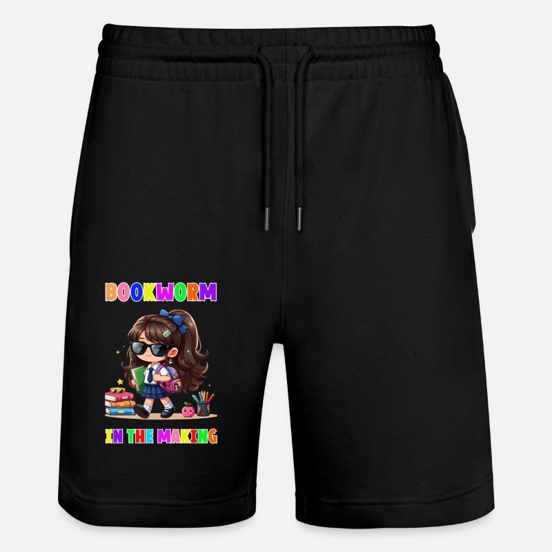 Bookworm in making - Stanley/Stella Unisex Bio Joggingshorts Trainer  - Schwarz