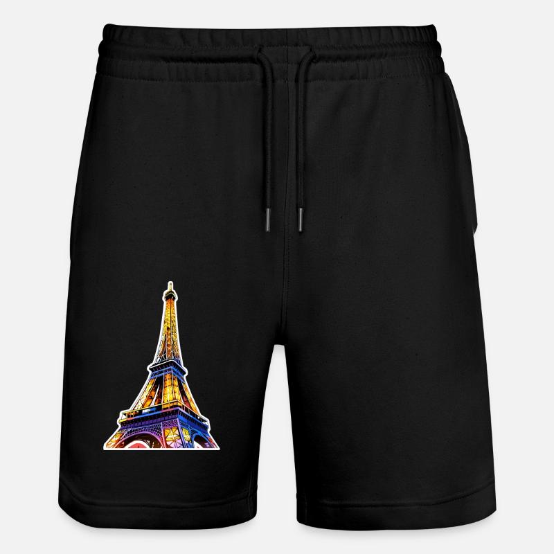 Eiffel tower #16 - Short de jogging bio TRAINER Stanley/Stella unisexe - noir