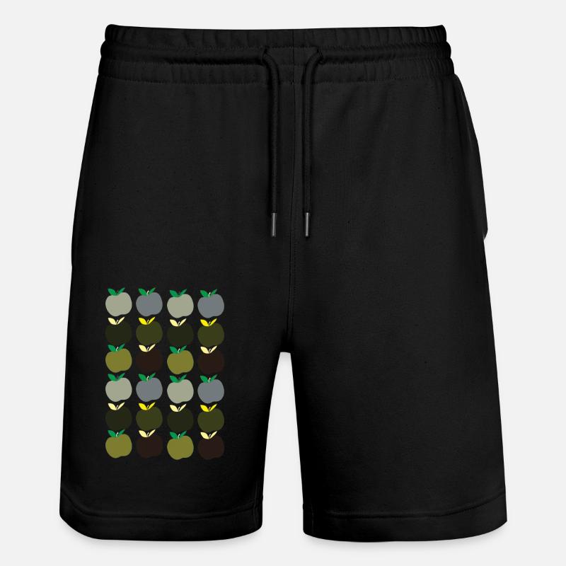 Motif Pomme 2 - Short de jogging bio TRAINER Stanley/Stella unisexe - noir
