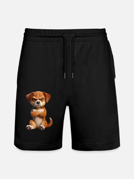 Dog grim 1 - Stanley/Stella Trainer Unisex Organic Jogging Shorts - black