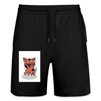 Bild 0019 - Stanley/Stella Unisex Bio Joggingshorts Trainer  - Schwarz - Vorne - Nik (191cm) & Marisol (170cm)