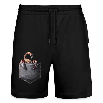 Skorpion - Stanley/Stella Unisex Bio Joggingshorts Trainer  - Schwarz - Vorne - Nik (191cm) & Marisol (170cm)