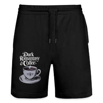 Dark Romantasy & Coffee - Stanley/Stella Unisex Bio Joggingshorts Trainer  - Schwarz - Vorne - Nik (191cm) & Marisol (170cm)