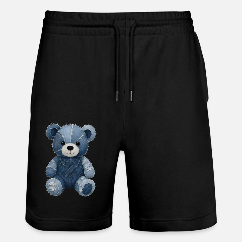 Jeans Teddy - Stanley/Stella Unisex Bio Joggingshorts Trainer  - Schwarz