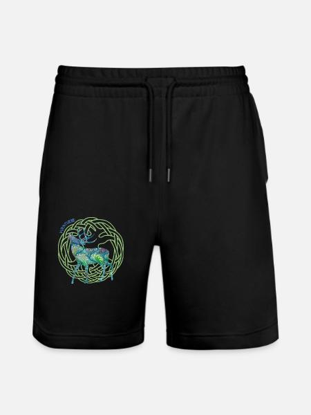 hirsch durathror e 115 - Stanley/Stella Trainer Unisex Organic Jogging Shorts - black
