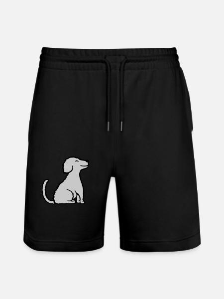 Happy seated good dog - Stanley/Stella Trainer Unisex Organic Jogging Shorts - black