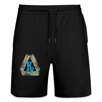 e 201 k - Stanley/Stella Unisex Bio Joggingshorts Trainer  - Schwarz - Vorne - Nik (191cm) & Marisol (170cm)