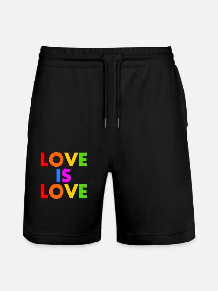 Love is love - Stanley/Stella Unisex Bio Joggingshorts Trainer  - Schwarz