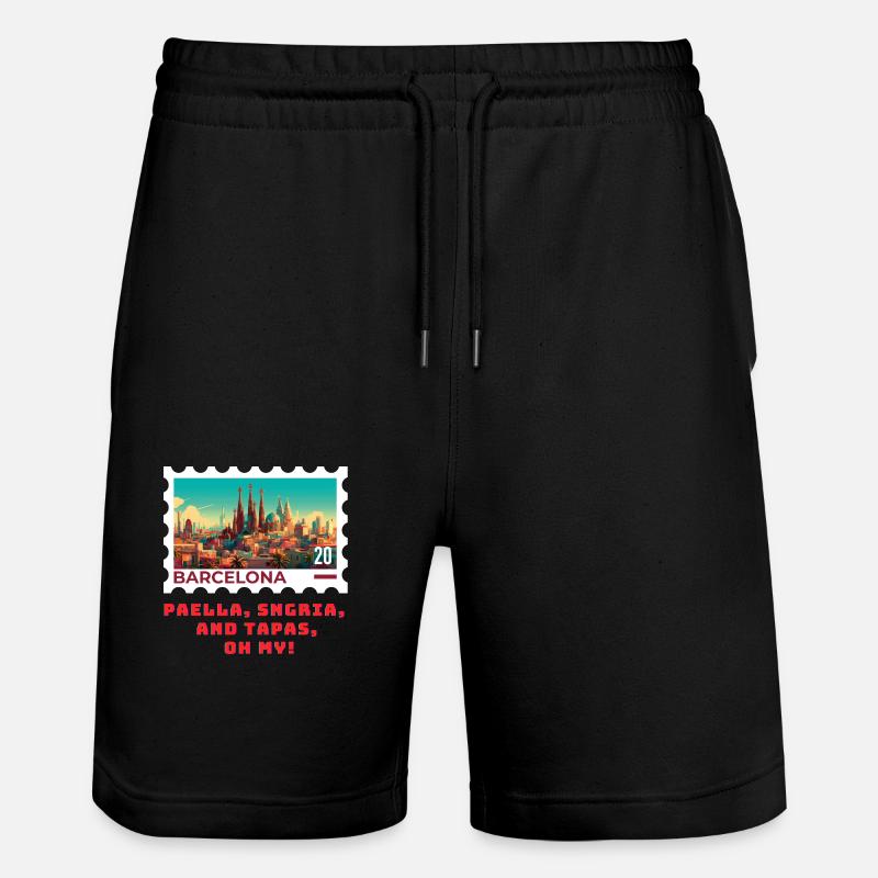 Barcelone - Short de jogging bio TRAINER Stanley/Stella unisexe - noir