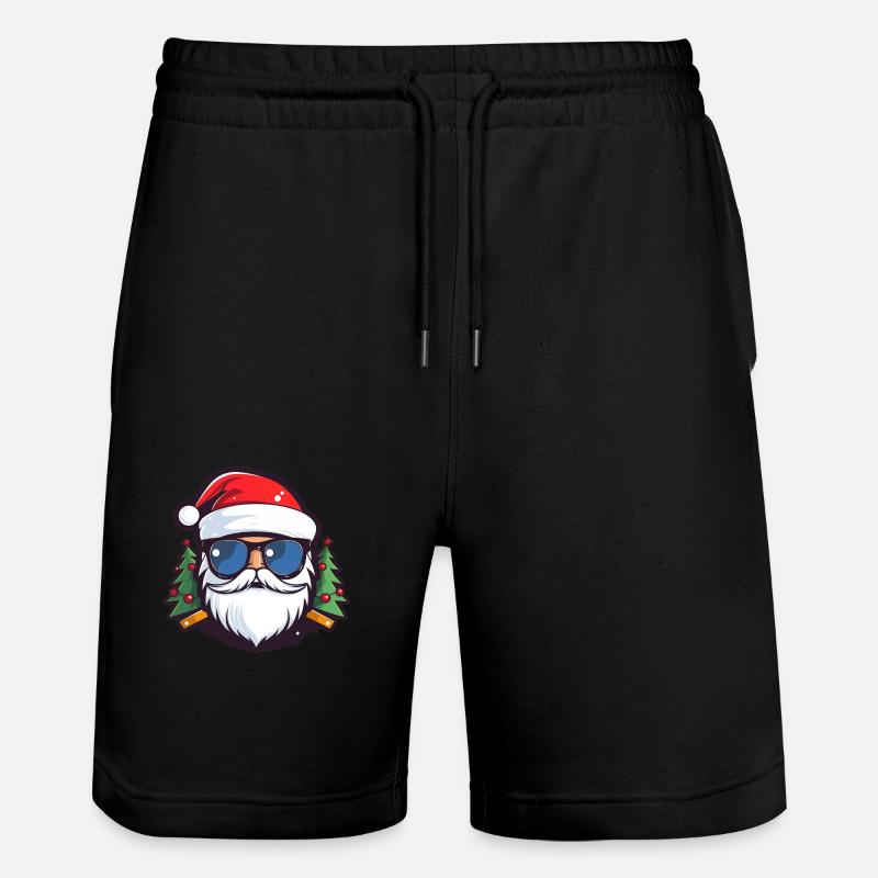 Weihnachtsmann - Stanley/Stella Unisex Bio Joggingshorts Trainer  - Schwarz