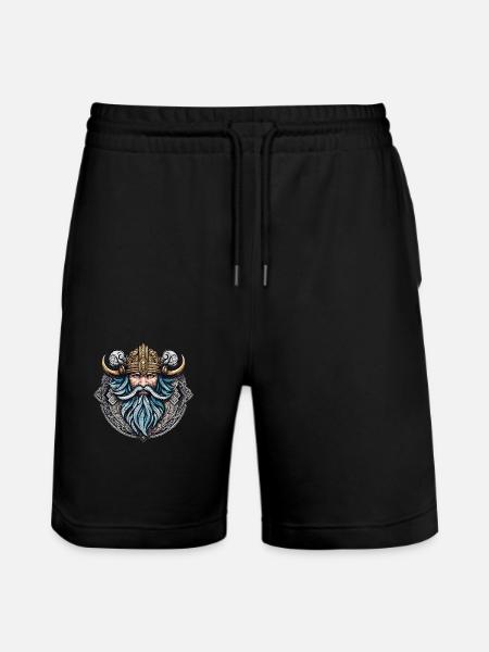 Viking Odin Thor Valhalla - Stanley/Stella Trainer Unisex Organic Jogging Shorts - black