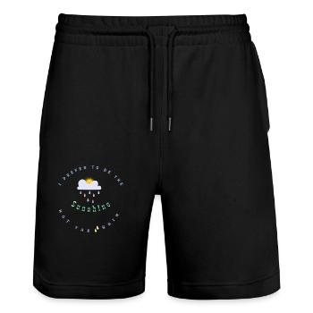 I prefer to be the Sunshine not the rain - Stanley/Stella Unisex Bio Joggingshorts Trainer  - Schwarz - Vorne - Nik (191cm) & Marisol (170cm)