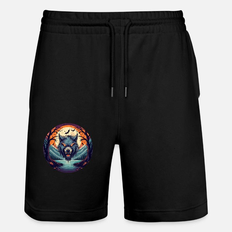 Gruseliges Fête d’Halloween Kostüm Werwolf - Short de jogging bio TRAINER Stanley/Stella unisexe - noir