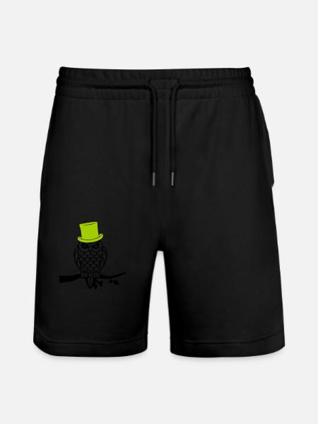 owl sir - Stanley/Stella Trainer Unisex Organic Jogging Shorts - black