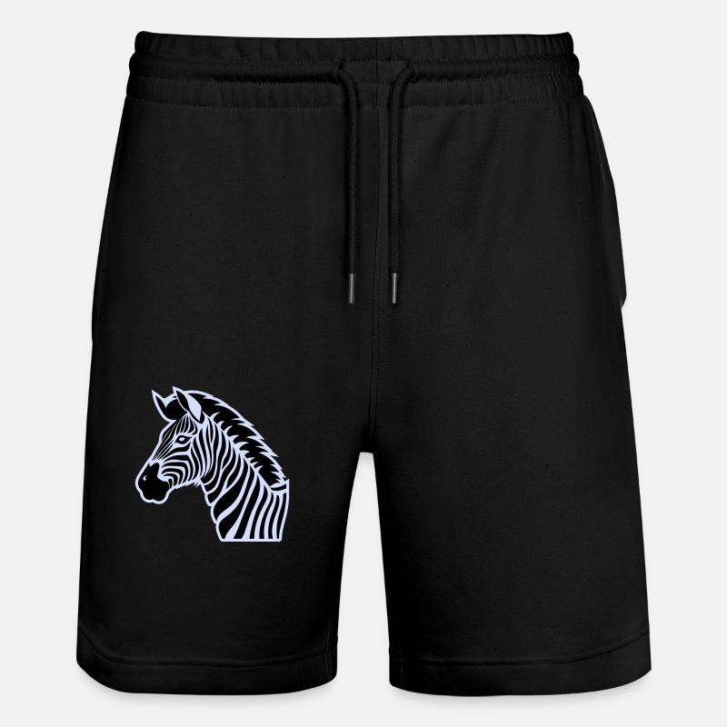 zebra - Stanley/Stella Unisex Bio Joggingshorts Trainer  - Schwarz