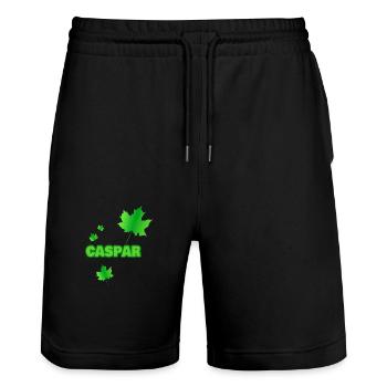 Caspar - Stanley/Stella Unisex Bio Joggingshorts Trainer  - Schwarz - Vorne - Nik (191cm) & Marisol (170cm)