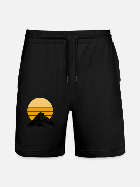 Berge Mountains - Stanley/Stella Trainer Unisex Organic Jogging Shorts - black
