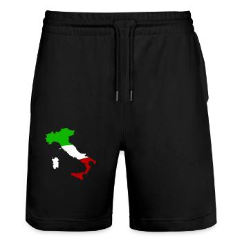 Pays Italie - Short de jogging bio TRAINER Stanley/Stella unisexe - noir - Devant - Nik (191cm) & Marisol (170cm)