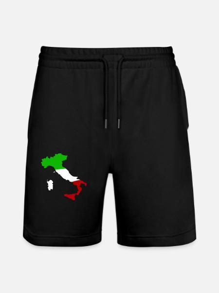 Italy Country - Stanley/Stella Trainer Unisex Organic Jogging Shorts - black