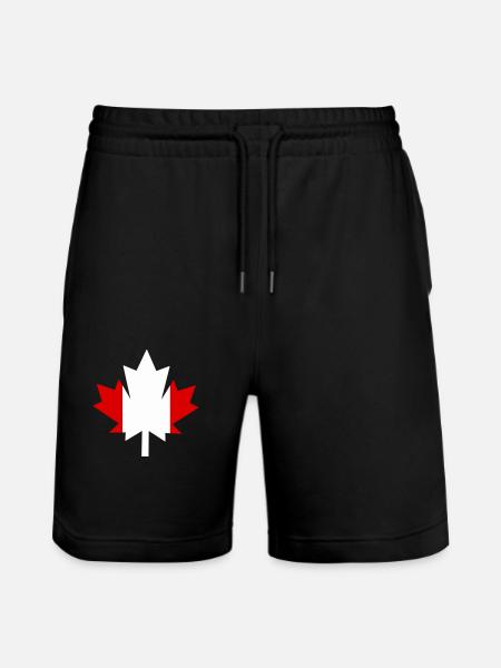Canada Canada Maple Leaf - Stanley/Stella Trainer Unisex Organic Jogging Shorts - black