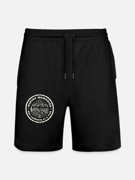 one campsite at a time - Stanley/Stella Trainer Unisex Organic Jogging Shorts - black
