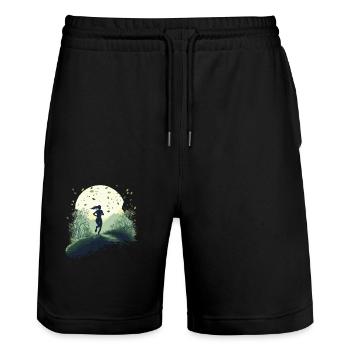 Cadeau parfait pour les athlètes d’endurance - Short de jogging bio TRAINER Stanley/Stella unisexe - noir - Devant - Nik (191cm) & Marisol (170cm)