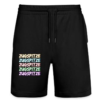 Klettern Zugspitze - Stanley/Stella Unisex Bio Joggingshorts Trainer  - Schwarz - Vorne - Nik (191cm) & Marisol (170cm)
