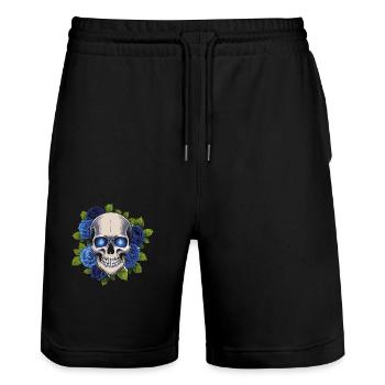 Blue Reaper - Stanley/Stella Unisex Bio Joggingshorts Trainer  - Schwarz - Vorne - Nik (191cm) & Marisol (170cm)