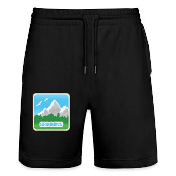 Gift for Grimming - Stanley/Stella Trainer Unisex Organic Jogging Shorts - black - Front - Nik (191cm) & Marisol (170cm)