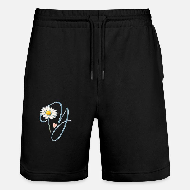Lettre Y Daisy Heart - Short de jogging bio TRAINER Stanley/Stella unisexe - noir