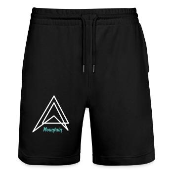 Feel the Mountain - Stanley/Stella Trainer Unisex Organic Jogging Shorts - black - Front - Nik (191cm) & Marisol (170cm)