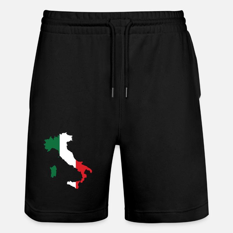 Italie Plan drapeau - Short de jogging bio TRAINER Stanley/Stella unisexe - noir