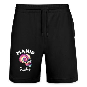 Manip Radio Crâne Tête de mort Radiologie Tie Dye - Short de jogging bio TRAINER Stanley/Stella unisexe - noir - Devant - Nik (191cm) & Marisol (170cm)