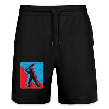 Baseball - Stanley/Stella Unisex Bio Joggingshorts Trainer  - Schwarz - Vorne - Nik (191cm) & Marisol (170cm)