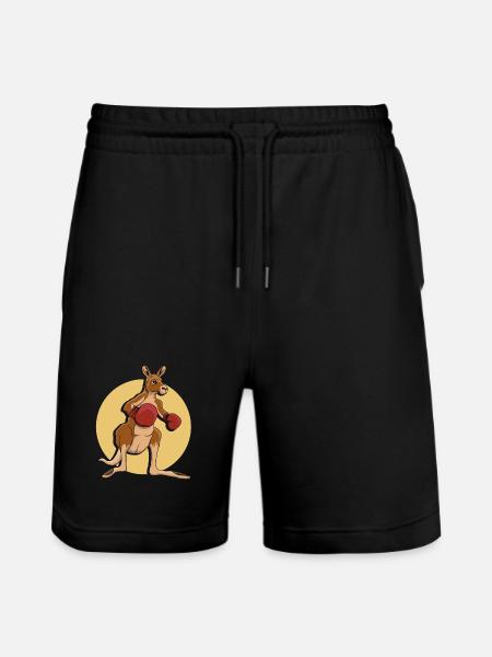 Kangaroo boxer - Stanley/Stella Trainer Unisex Organic Jogging Shorts - black