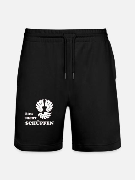 Bitte nicht Schüpfen - Stanley/Stella Unisex Bio Joggingshorts Trainer  - Schwarz