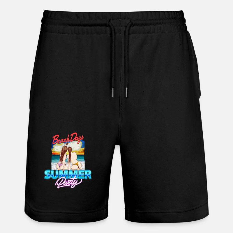 Beach days - Stanley/Stella Trainer Unisex Organic Jogging Shorts - black
