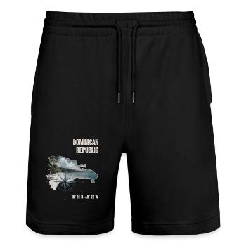 République dominicaine Boussole tropicale - Short de jogging bio TRAINER Stanley/Stella unisexe - noir - Devant - Nik (191cm) & Marisol (170cm)