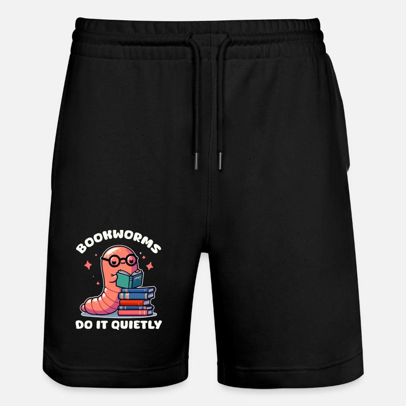 Silent Caterpillar Reading Light - Stanley/Stella Trainer Unisex Organic Jogging Shorts - black
