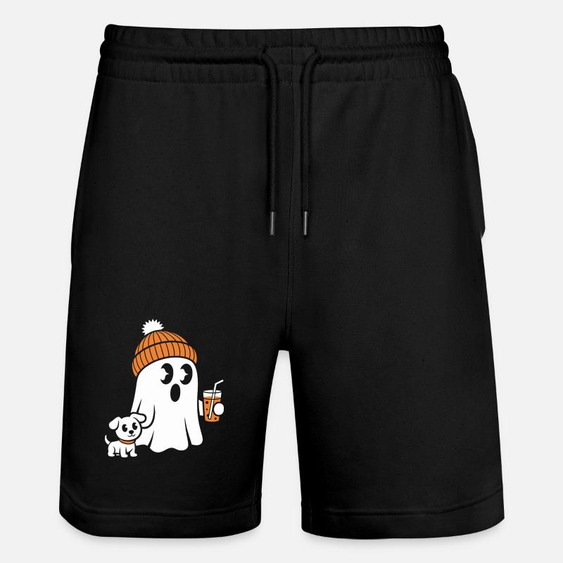 Fantôme douillet avec bonnet - Short de jogging bio TRAINER Stanley/Stella unisexe - noir