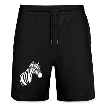T-shirt zèbre - Short de jogging bio TRAINER Stanley/Stella unisexe - noir - Devant - Nik (191cm) & Marisol (170cm)
