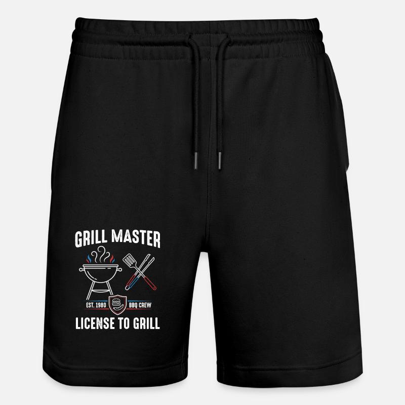 Grill Master Lizenz zum Grill - Stanley/Stella Unisex Bio Joggingshorts Trainer  - Schwarz