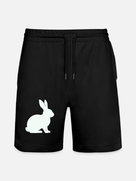Bunny Silhouette Minimal - Short de jogging bio TRAINER Stanley/Stella unisexe - noir
